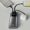 SBS 10000 mAh PD 20 W Powerbank mit LCD-Display und integriertem USB-C-Kabel - Grau