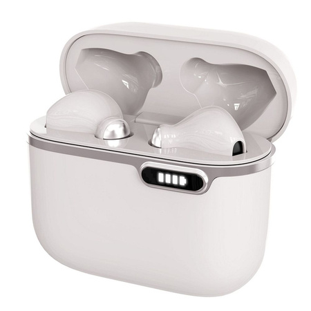 Słuchawki bezprzewodowe / bluetooth Stereo TWS ART AP-TW-B4W + stacja dokująca ze złączem typ C białe