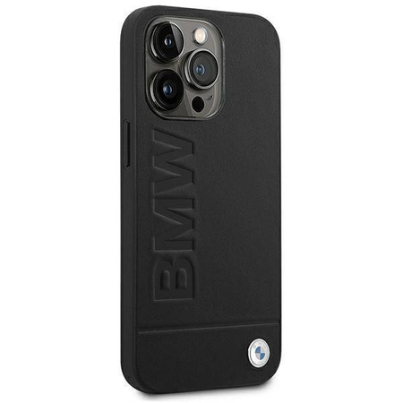 BMW Leather Hot Stamp – Etui iPhone 14 Pro Max (Czarny)