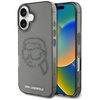 Original Handyhülle IPHONE 16 Karl Lagerfeld Hardcase IML Rhinestones Karl Head schwarz