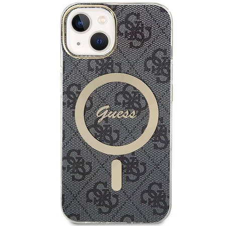 Guess IML 4G MagSafe Hülle für iPhone 15 – Schwarz