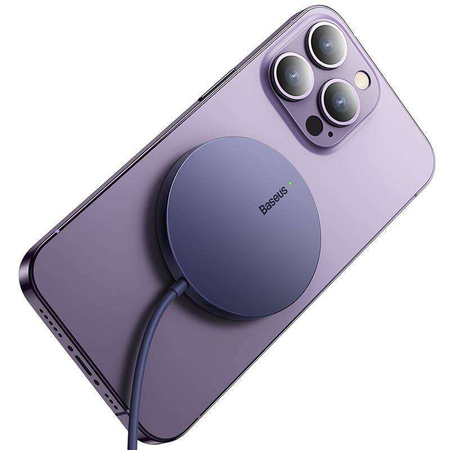 Baseus Simple Mini3 Magnetic Wireless Charger 15W (Dusty purple)