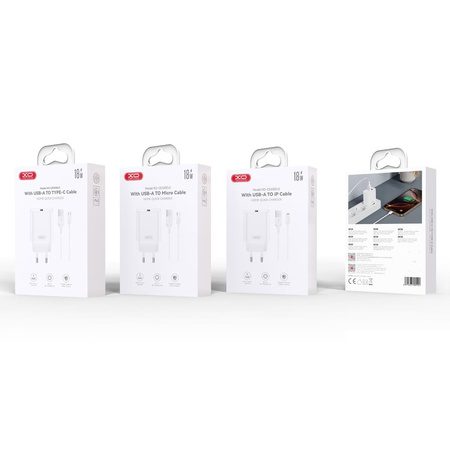 XO ładowarka sieciowa CE33 QC 18W 1x USB biała