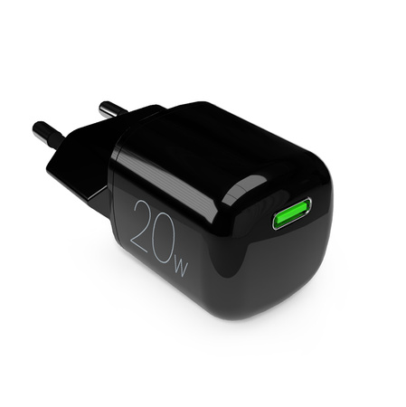 PURO MiniPro Wall Charger GaN - Ładowarka sieciowa 1 x USB-C 20W PD (czarny)