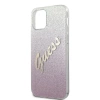 Oryginalne Etui IPHONE 12 PRO MAX 6,7" Guess Hardcase Glitter Gradient Script GUHCP12LPCUGLSPI różowe