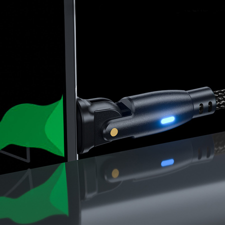 Accessories - 3mk Hyper Cable N-SERIES C to C 2m 20V/3A 60W Black - Swivel