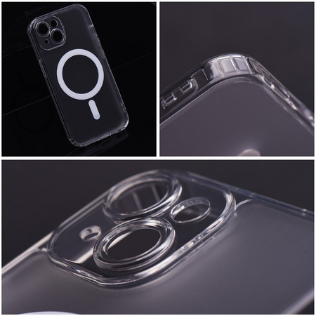 Futerał FROST MAG COVER z ochroną aparatu kompatybilny z MagSafe do IPHONE 17 Pro transparentny zmrożony