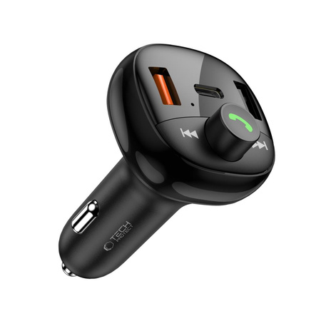 TECH-PROTECT CC06 3-PORT CAR CHARGER PD72W + TRANSMITER FM BLUETOOTH BLACK