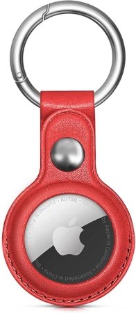 Etui do Apple AirTag z ekoskóry - czarne, brązowe, czerwone, niebieskie - 4 sztuki