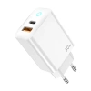 JELLICO ładowarka sieciowa EU13 GaN PD 30W 1xUSB-C + 1xUSB QC3.0 Biały