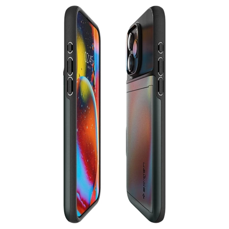 Etui Spigen Slim Armor CS na iPhone 15 Pro - ciemnozielone