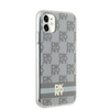 DKNY DKHMN61HCPTSE iPhone 11 / Xr 6.1" beżowy/beige hardcase IML Checkered Mono Pattern & Printed Stripes MagSafe
