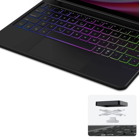 Etui Dux Ducis Keyboard (MK Series) z klawiaturą Bluetooth na Samsung Galaxy Tab S9 / S8 / S7 - czarna