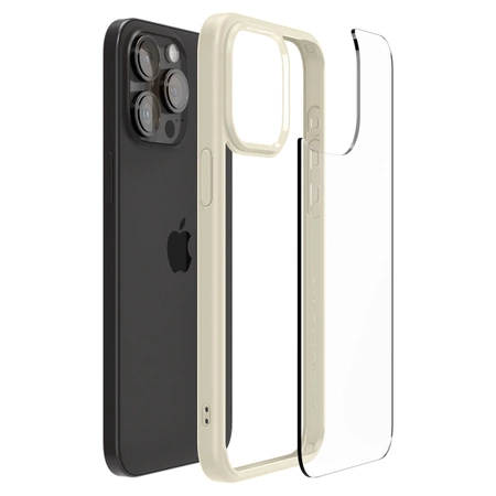 Etui Spigen Crystal Hybrid na iPhone 15 Pro Max - przezroczysto-beżowe