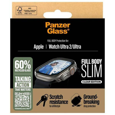 PanzerGlass Full Body Slim Apple Watch Ultra 2 / Ultra 49mm przezroczysty/transparent 3715