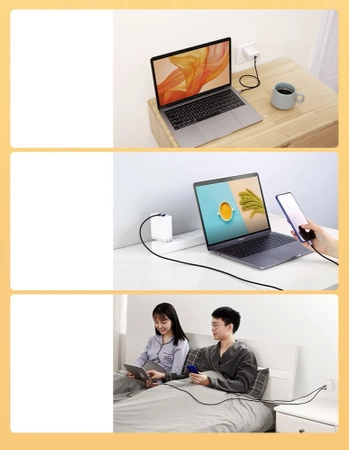 Ugreen angle cable USB Type C - USB Type C Power Delivery 60 W 20 V 3 A 1 m black-gray cable (US255 50123)