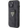 Guess Grip Stand 4G Triangle Strass case for iPhone 15 - black