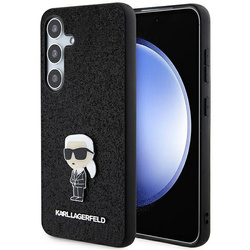 Oryginalne Etui KARL LAGERFELD hardcase Fixed Glitter Choupette Logo Metal Pin KLHCSA35GKNPSK do Samsung Galaxy A35 czarny