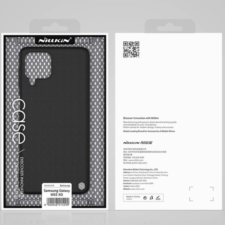 Nillkin Textured Case Durable reinforced case with a gel frame and nylon on the back Samsung Galaxy M53 5G black