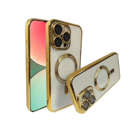 Handyhülle Metal MagS iPhone 15 Plus Golden