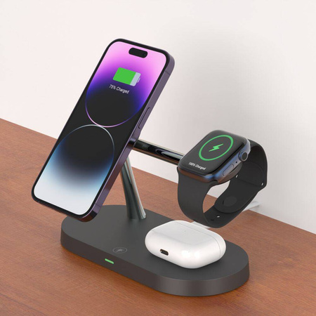 TECH-PROTECT A12 3IN1 MAGNETIC MAGSAFE WIRELESS CHARGER BLACK