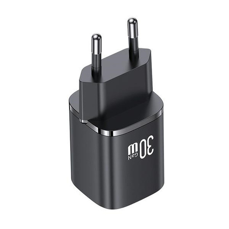 USAMS Ład. siec. CC254 30W GaN USB-C/USB-A Fast Charging HC Series czarny/black CC254TC01