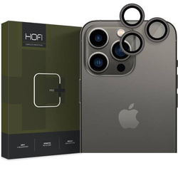 Osłona Aparatu APPLE IPHONE 15 PRO / 15 PRO MAX HOFI AluCam Pro+ czarne