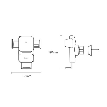 Baseus Wisdom Induktionsladegerät Autotelefonhalter für Haftnotizen schwarz (CGZX000001)