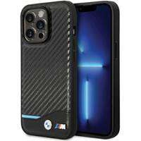 Hülle BMW BMHCP13X22NBCK iPhone 13 Pro Max 6,7" schwarz/schwarz Hardcase Leder Carbon