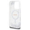 Etui Guess Resin Gradient Glitter MagSafe na iPhone 16 Pro - srebrne