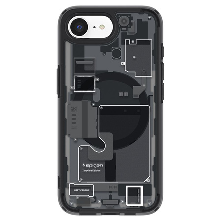 SPIGEN futerał ULTRA HYBRID MAG kompatybilny z MagSafe do IPHONE 16E 2025 zero one black
