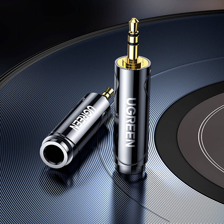 Ugreen audio adapter adapter from 3.5mm (male) to 6.35mm mini jack (female) grey (AV168)