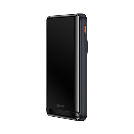 Baseus Magnetic Bracket Power Bank mit MagSafe Wireless Charging 10000mAh 20W Overseas Edition Blau (PPCX000203) + USB Type C Baseus Xiaobai Series 60W 0.5m