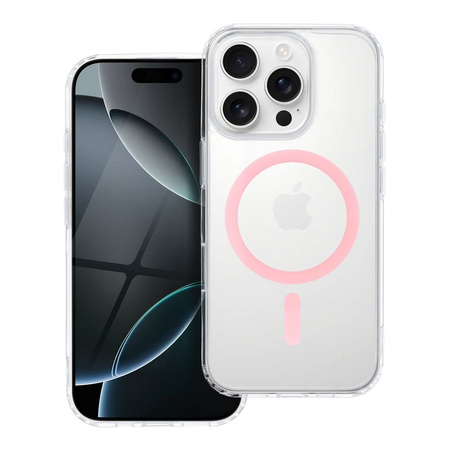 Drop Glue Colorful Ring Mag Cover kompatybilny z MagSafe pasuje do IPHONE 12 PRO MAX różowy