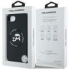Karl Lagerfeld Liquid Silicone Karl & Choupette Heads Case with MagSafe for iPhone 16e - Black