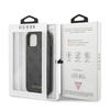 Original Case IPHONE 12 / 12 PRO Guess Hard Case 4G Metal Gold Logo (GUHCP12MG4GFGR) gray