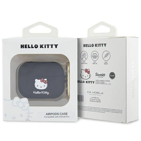 Hello Kitty Silicone 3D Kitty Head case for AirPods Pro - black