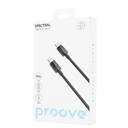 Proove kabel Spectral Type-C do Type-C (1m) czarny