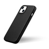 iCarer Litchi Premium Leather Case skórzane etui iPhone 14 Plus magnetyczne z MagSafe czarny (WMI14220711-BK)