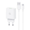 USAMS Zestaw szybkiego ład. Micro 2a 1m Fast Charging biały/white SC series(CC083)