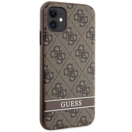 Guess GUHCN61P4SNW iPhone 11 / Xr braun/braunes Hardcase 4G Stripe