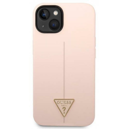 Guess Silicone Triangle Logo - Etui iPhone 14 (różowy)