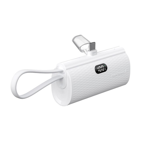 FORCELL Powerbank F-Energy Power Plug F5K3 5 000mAh z wbudowanym złączem Typ C PD 20W biały