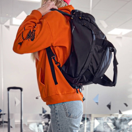 Wozinsky sports bag backpack hand luggage bag 40x20x25 cm for plane black (WSB-B01)