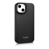 iCarer CE Premium Leather Folio Case skórzane etui iPhone 14 Plus z klapką magnetyczne MagSafe czarny (WMI14220715-BK)