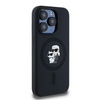 Oryginalne Etui KARL LAGERFELD hardcase Silicone Karl & Choupette MagSafe KLHMP15LSCMKCRHK do Iphone 15 Pro Czarny