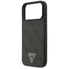 Etui Guess Leather 4G Triangle Strass MagSafe na iPhone 17 Pro Max - czarne