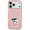 Etui Karl Lagerfeld IML Aquarelle Choupette & Logo MagSafe na iPhone 17 Pro Max - różowe