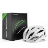 Rockbros Bike Helmet with Visor, Detachable UV Protective Goggles, Unisex - Black