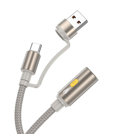 HOCO kabel USB A / Typ C do zapalniczka samochodowa UA38B 0,3 m złoty